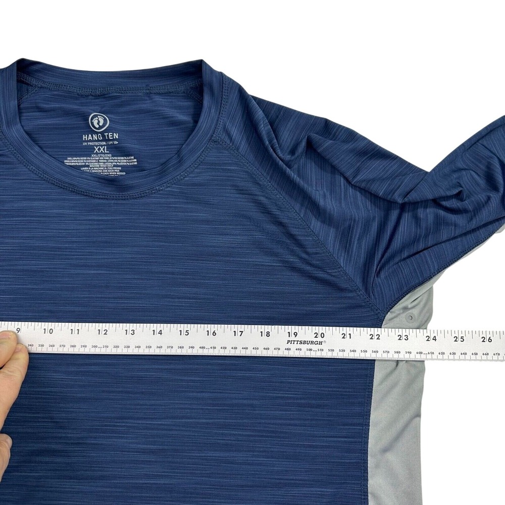 Hang Ten Cycling Jersey Adult XXL Blue Gray Long Sleeve UV pro / UPF 50+ Pockets - Picture 6 of 11